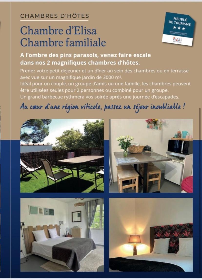 Chambres D'Elisa Saint-Morillon Eksteriør bilde